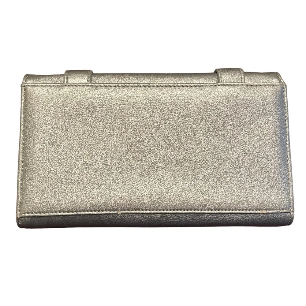 Kenneth Cole Reaction Silver‎ Envelope Flap Clutch